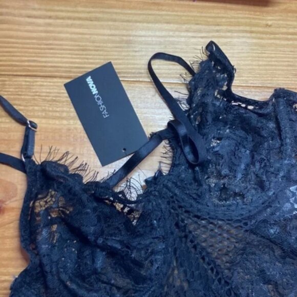 Fashion Nove Hopeless Romantic Teddy - Black - Picture 8 of 12